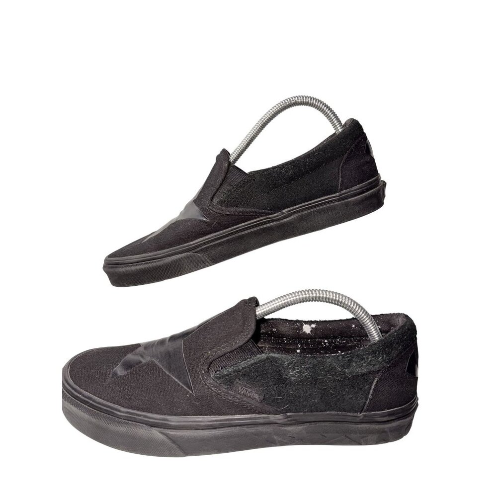 Men 8 womens 9.5 David Bowie X Vans Black Suede & Canvas Star Slip-On Sneakers S